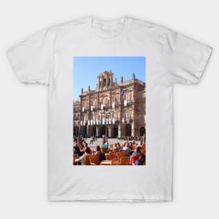 Plaza Mayor with City Hall in evening light, Salamanca, Spain T-Shirt